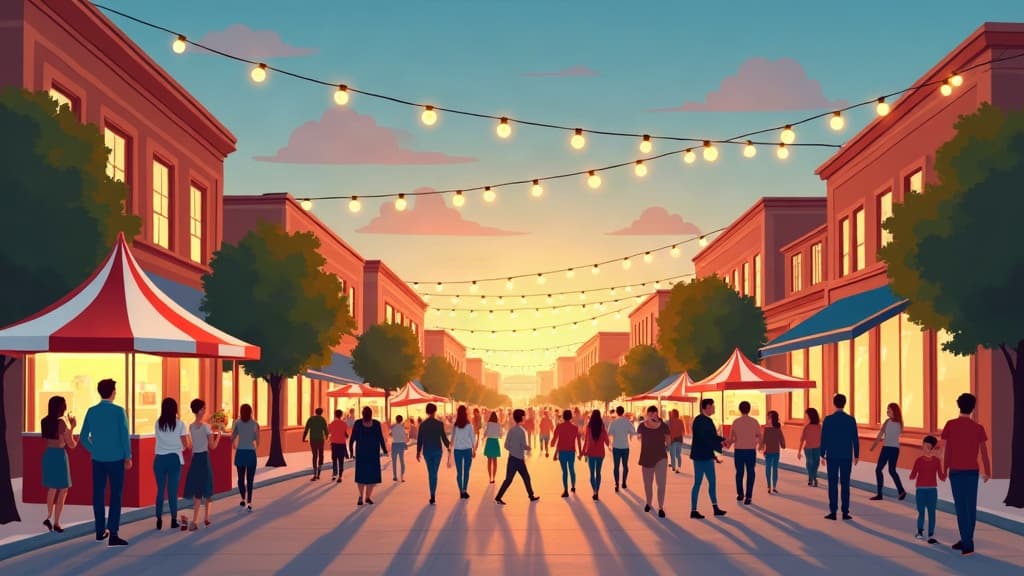 Editorial illustration: Family Weekend Guide: Fun Events in Morgantown, WV